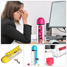 Load image into Gallery viewer, 2-in-1 Pillbox Water Bottle