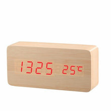 Load image into Gallery viewer, Bamboo Digital Clock
